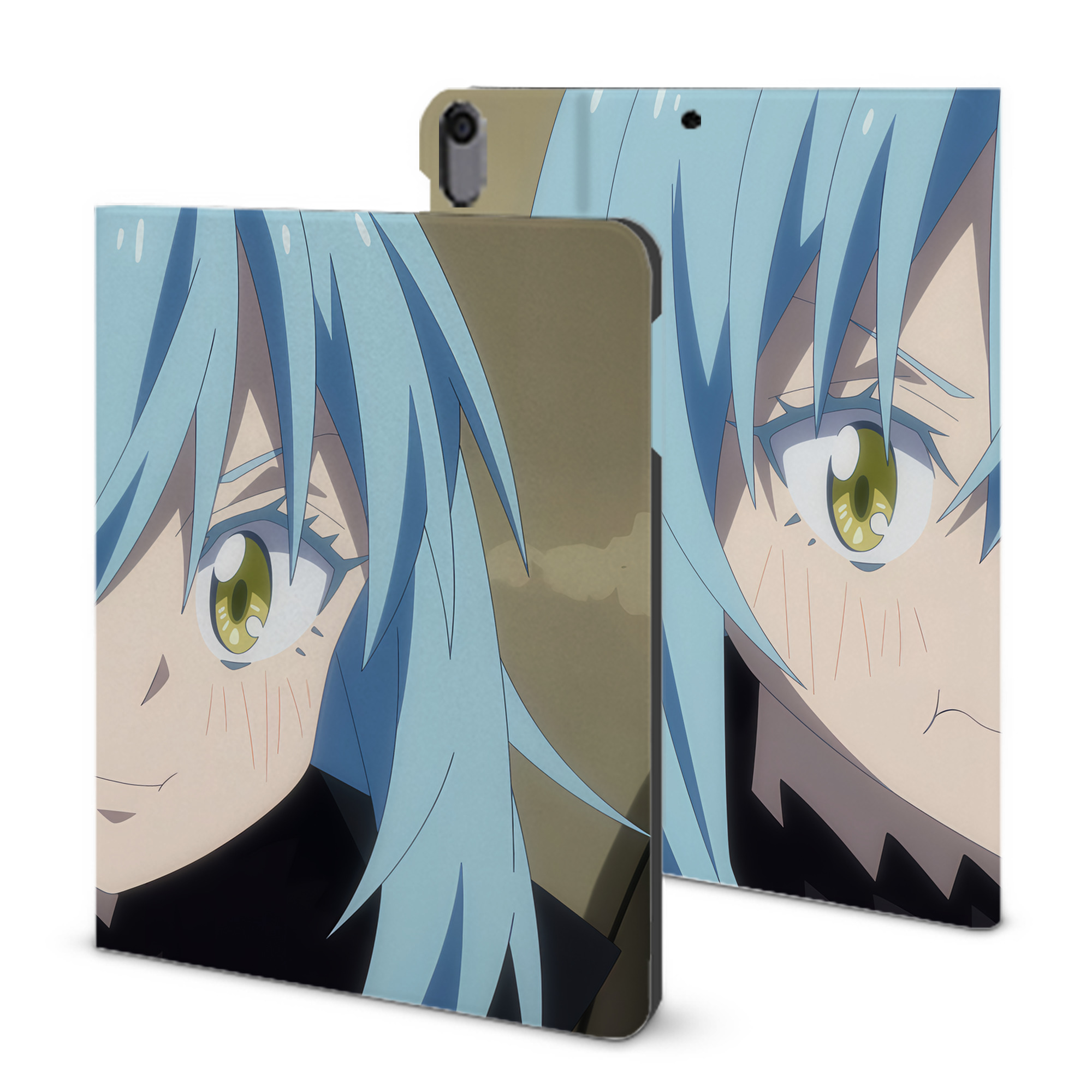 （画像用） 転スラ Regarding Reincarnated to Slime IPad ケース ブック型 PUレザー TPU 耐衝撃 軽量 薄型 ペン収納なし 全面保護 IPad 各モデル対応